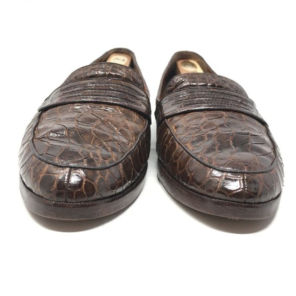 Bally Loafers Shoe Size 7.5/8.5 US Brown Crocodile main image 8